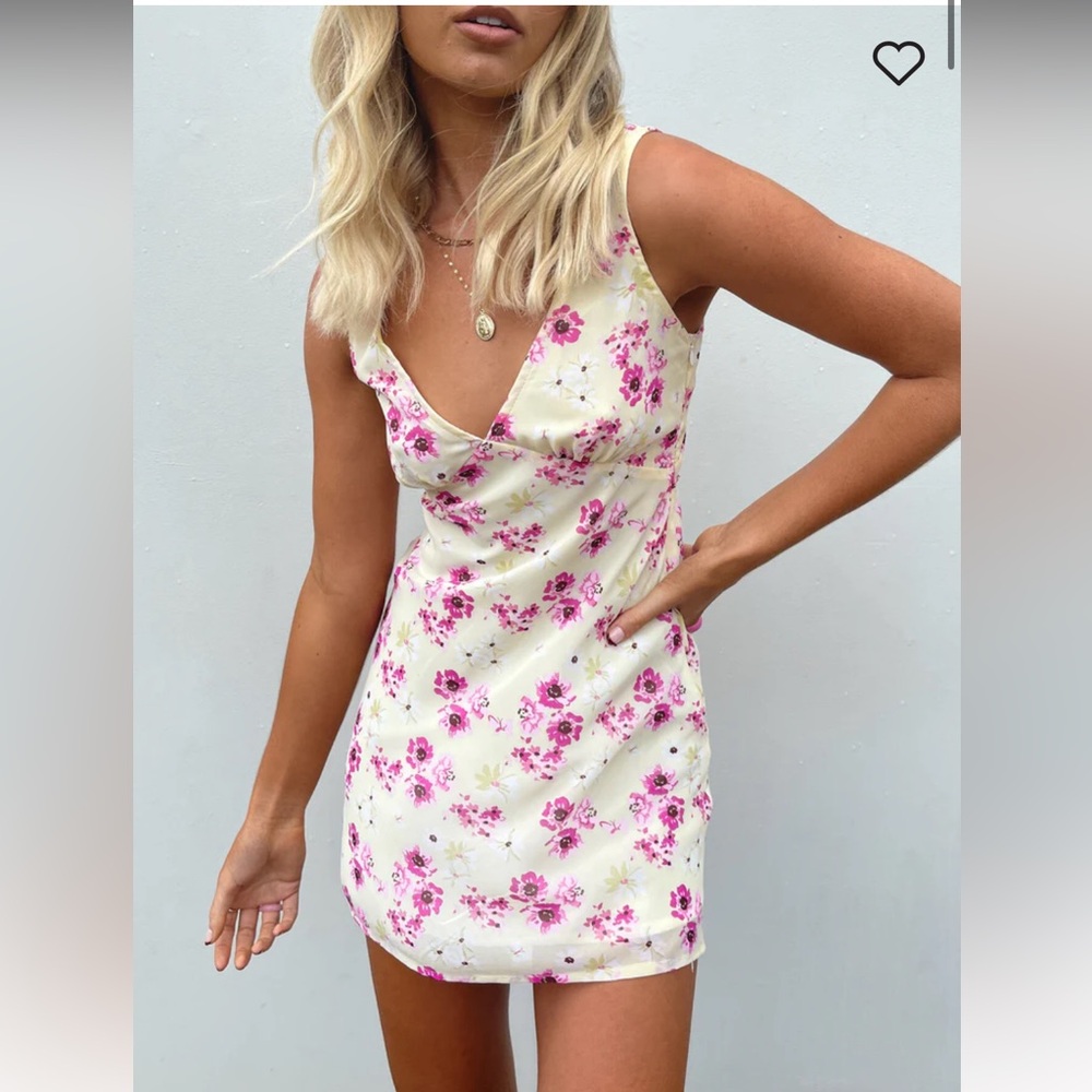 NELLIE MINI DRESS YELLOW FLORAL
